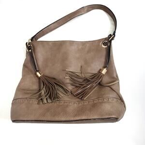 Large Shoulder Bag Purse with Tassels and Lots of Pockets